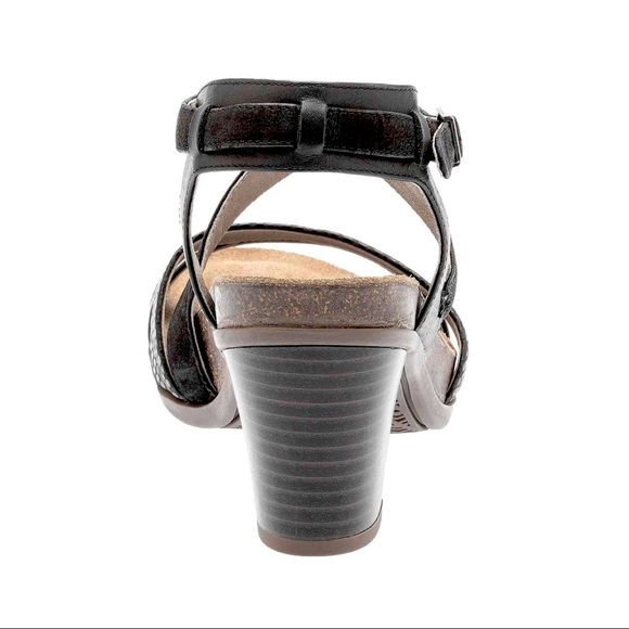 Abeo Biana Nuetral Black Block Heel Sandal NWOB - Picture 5 of 13